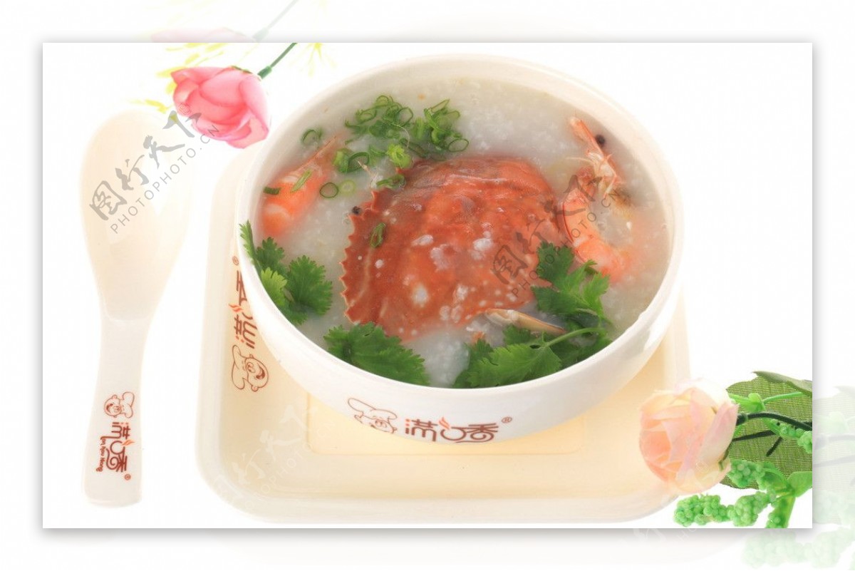 极品虾蟹粥图片