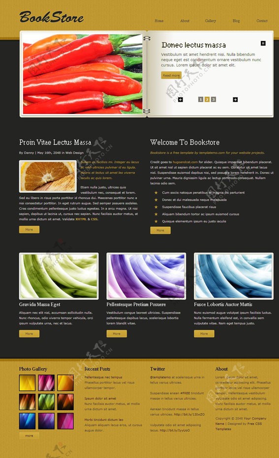 水果餐饮网页模板图片