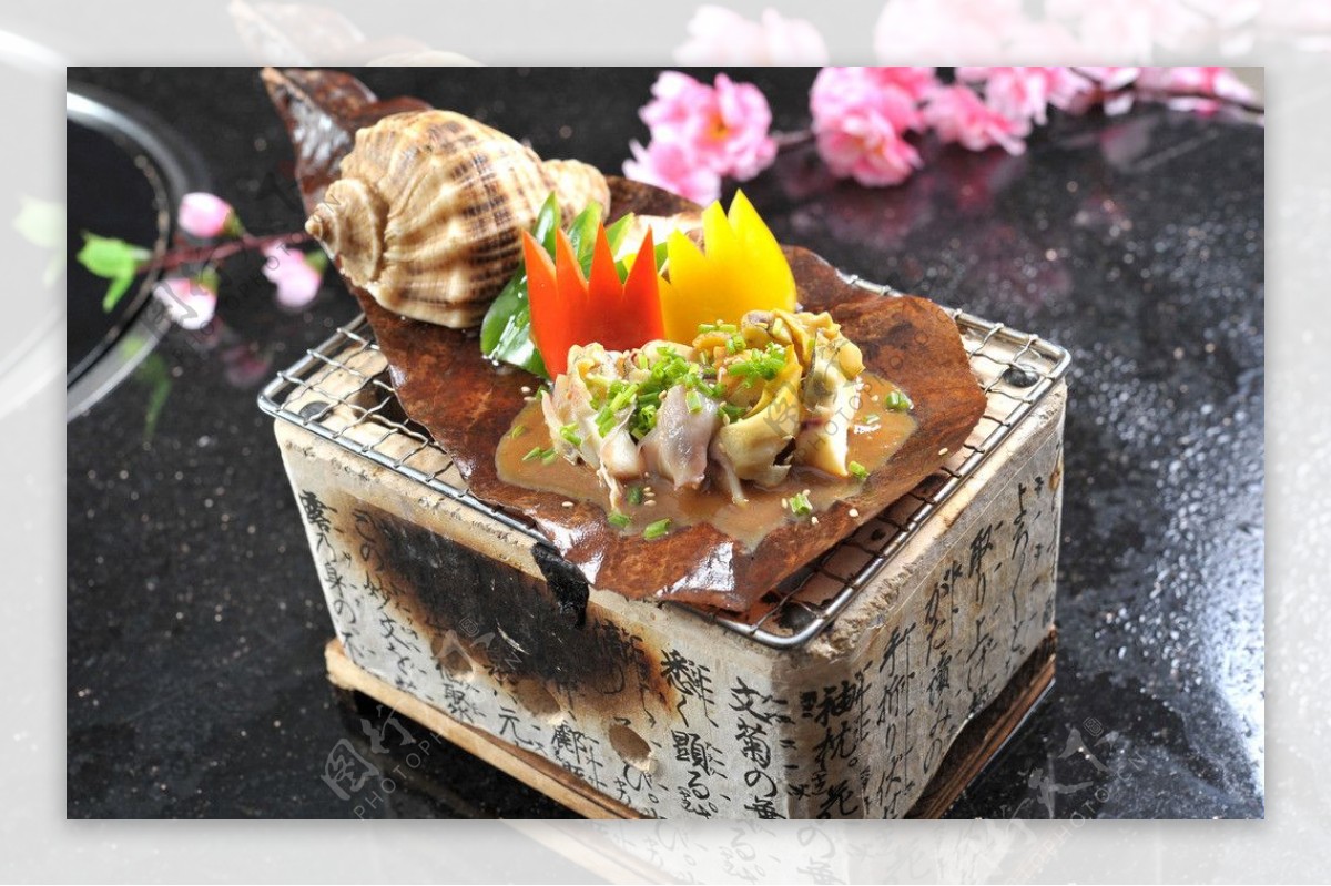 海螺鹅肝味噌料理图片
