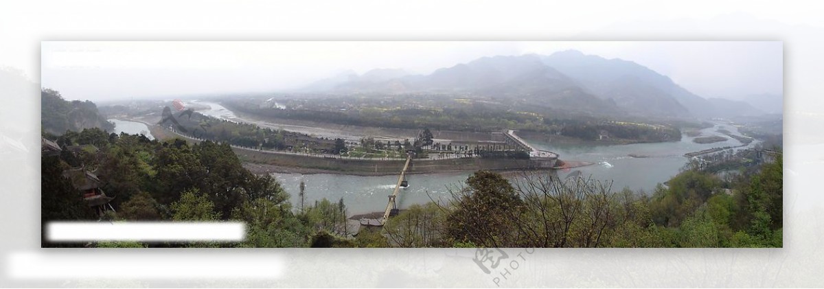 都江堰全景图片