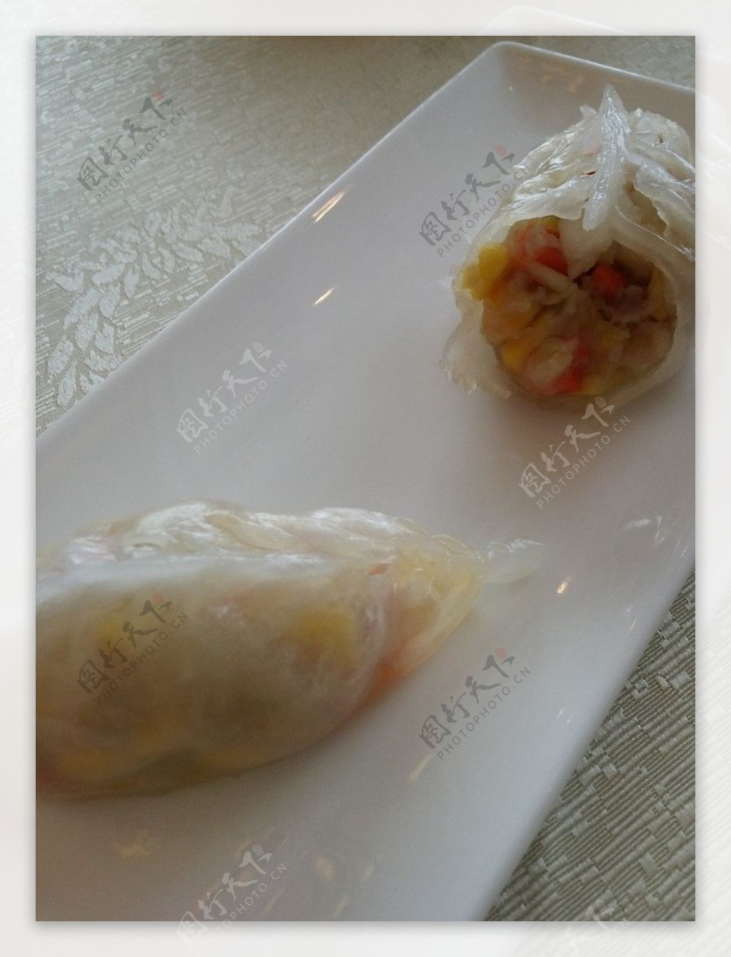 水晶玉米饺子图片
