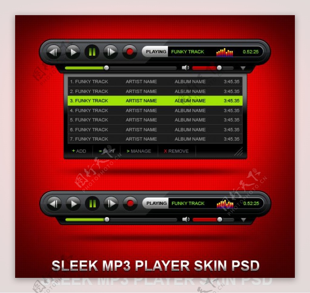MP3PSD分层效果图图片