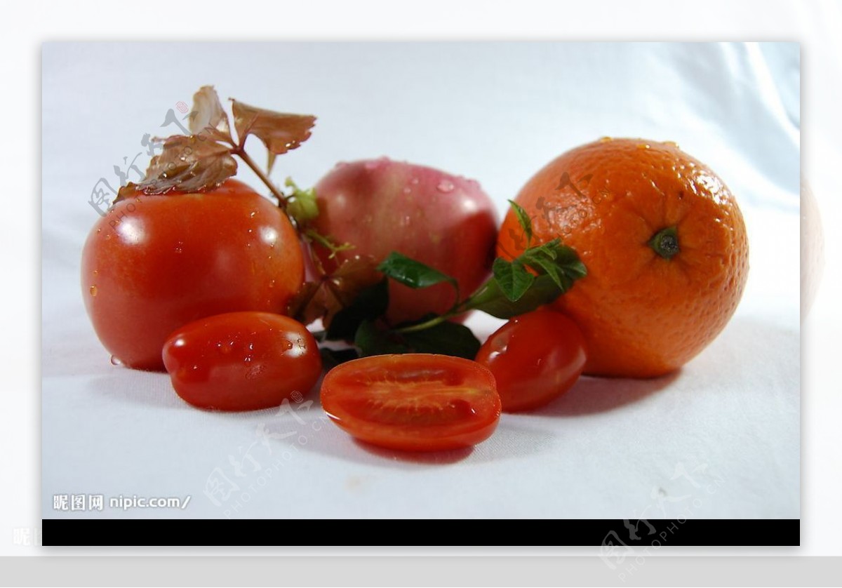 水果桔子苹果图片