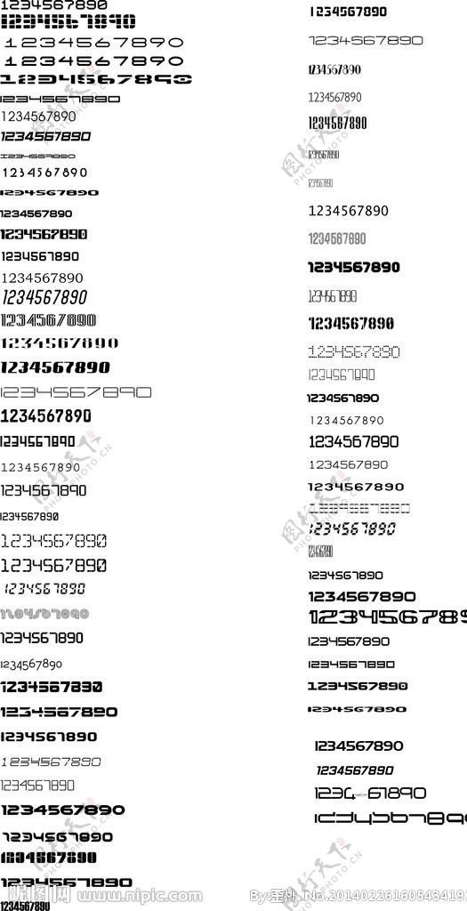 数字字体图片