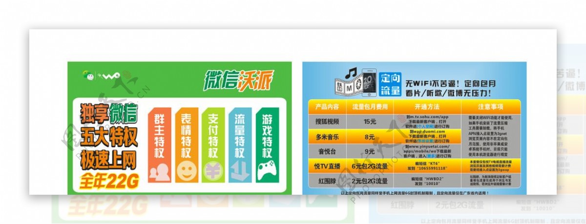 中国联通微信沃卡小卡片名片图片
