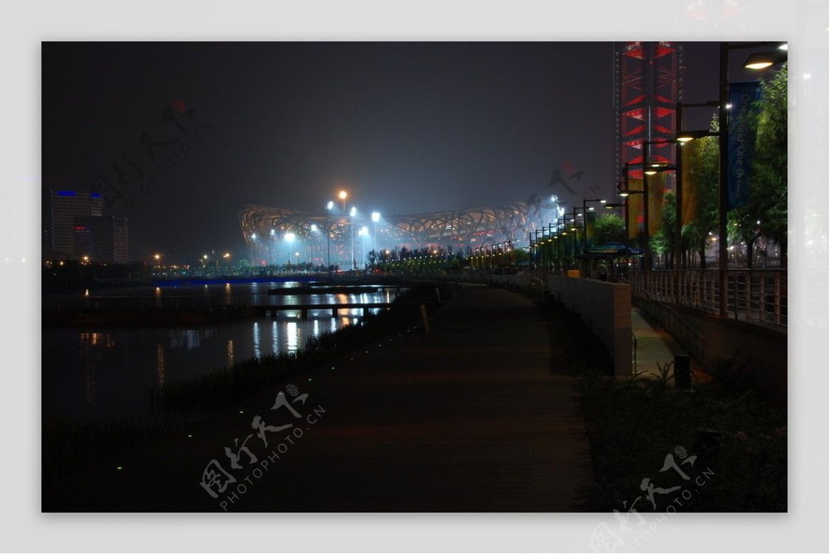 奥运公园中心区夜景图片