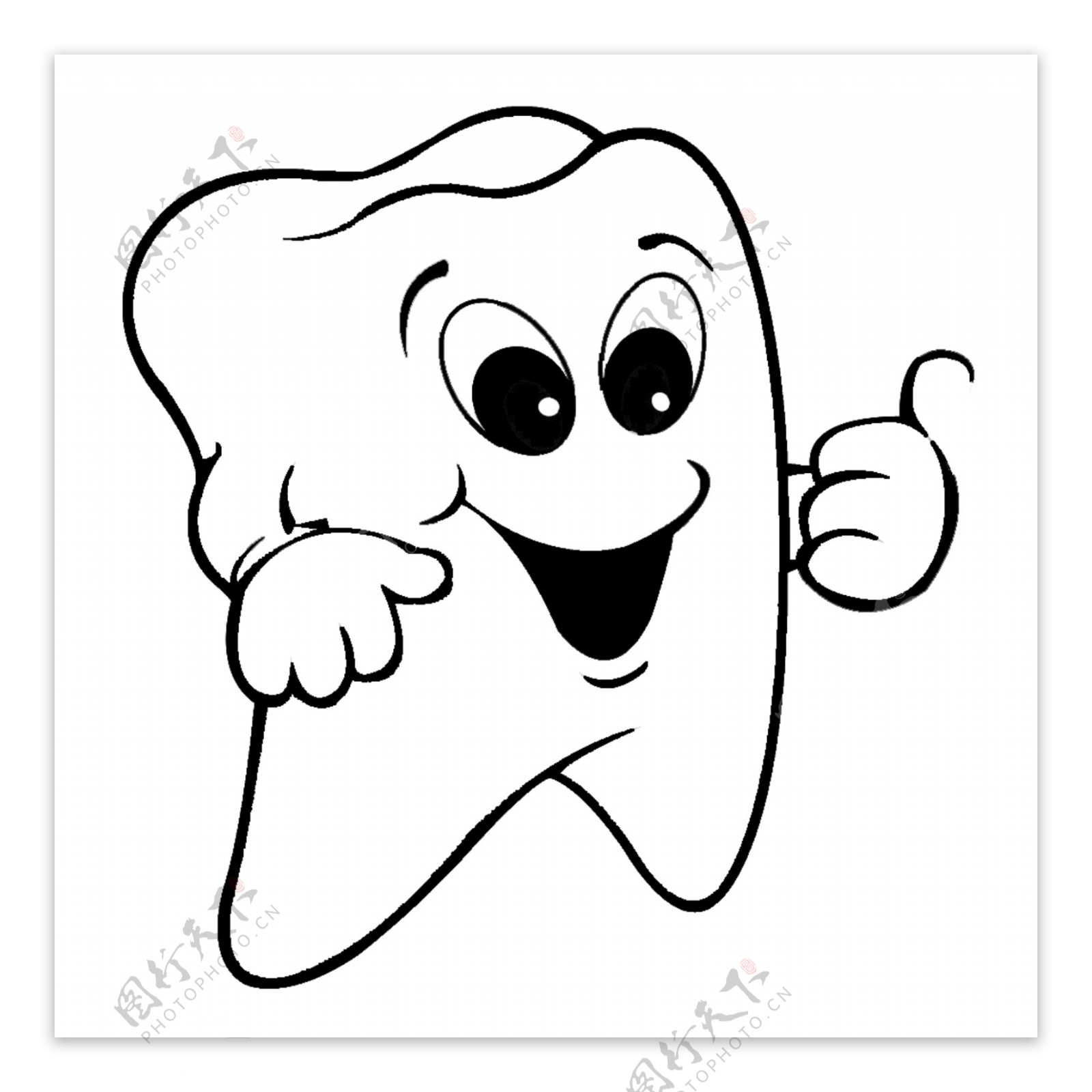 一颗牙齿的牙齿模型，作为牙齿检查概念的插图，牙齿的健康和卫生。插画图片素材_ID:397071223-Veer图库