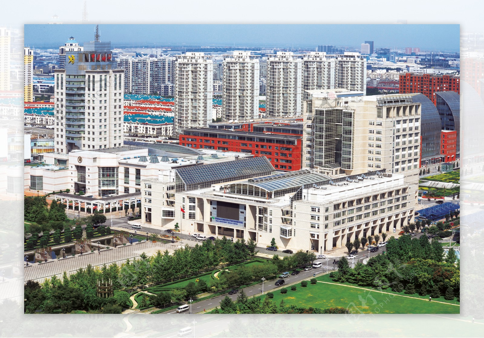 天津开发区管委会航拍图片