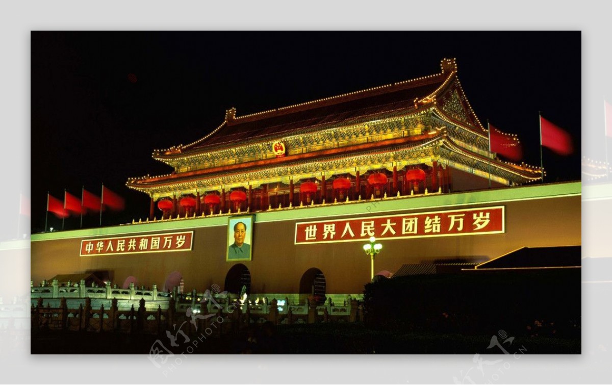 北京天安门夜景精品图片