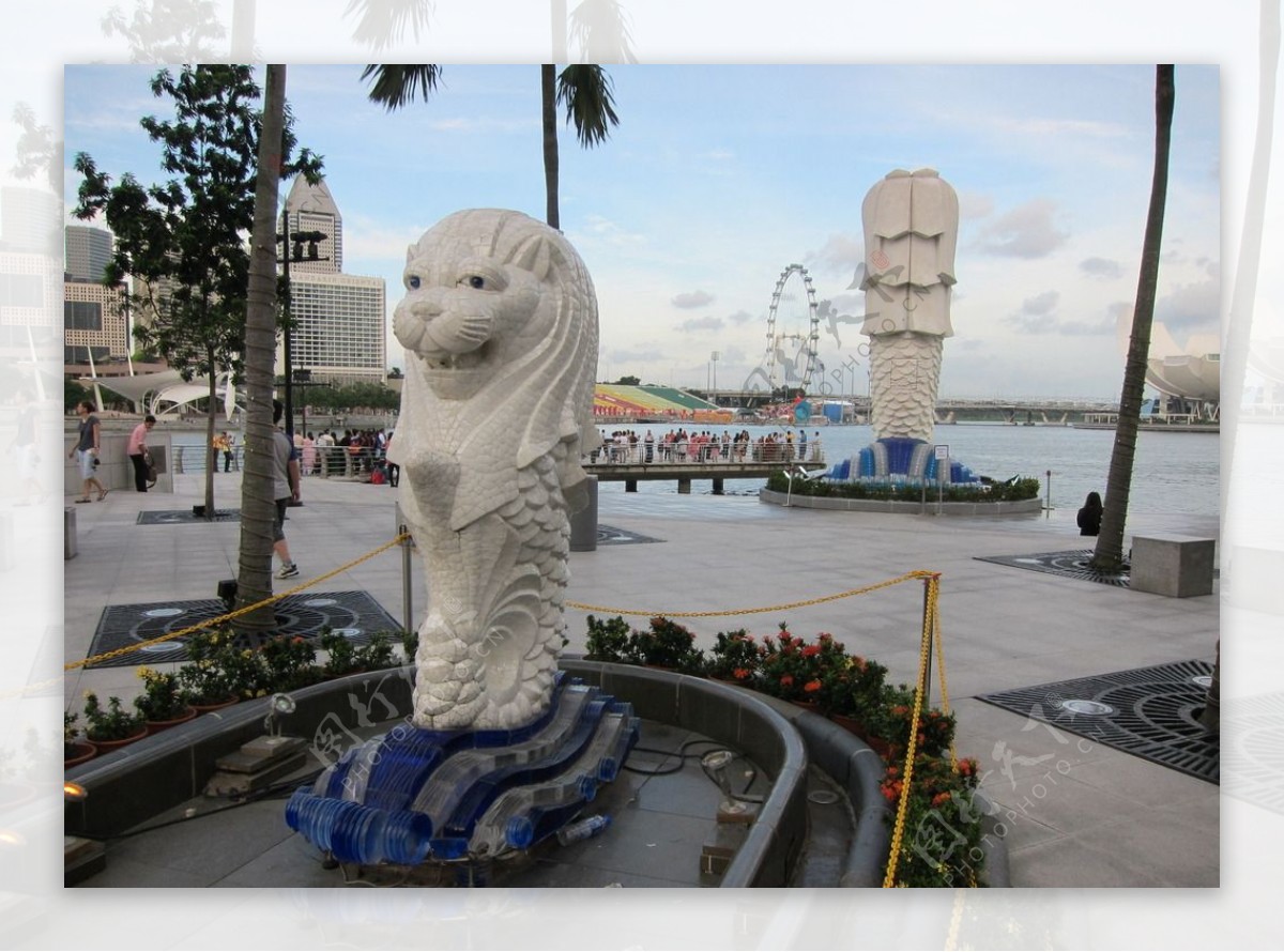 新加坡滨海湾一角图片