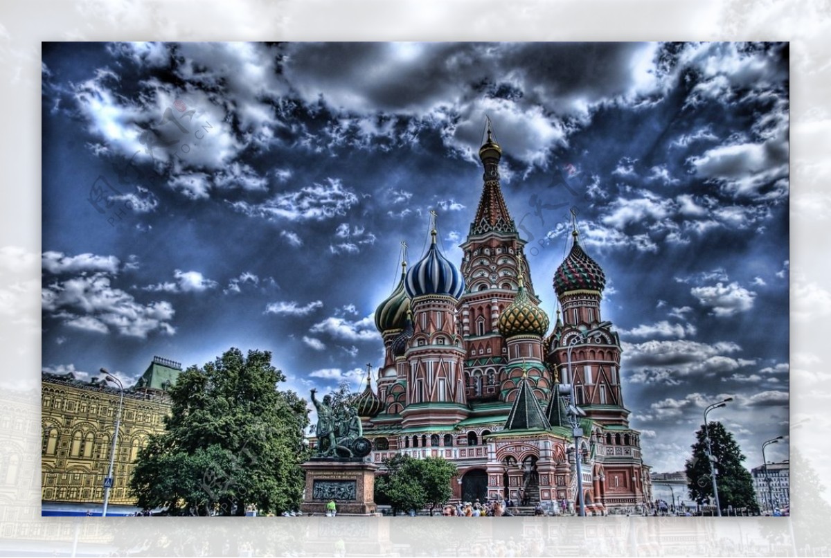俄罗斯圣巴索大教堂图片
