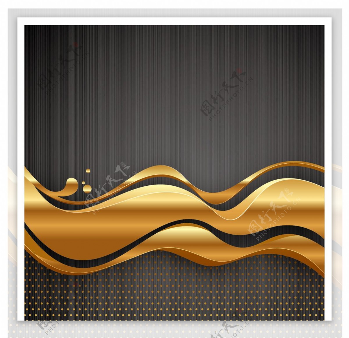 金黄色波浪背景图片