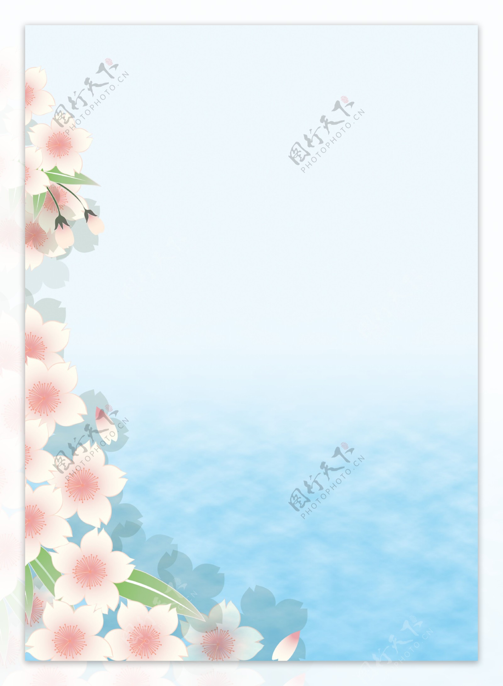 日系花纹背景图片