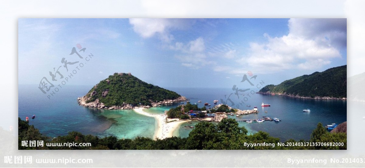 泰国人字沙滩图片
