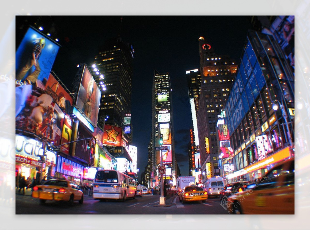 纽约纽约时报广场夜景图片