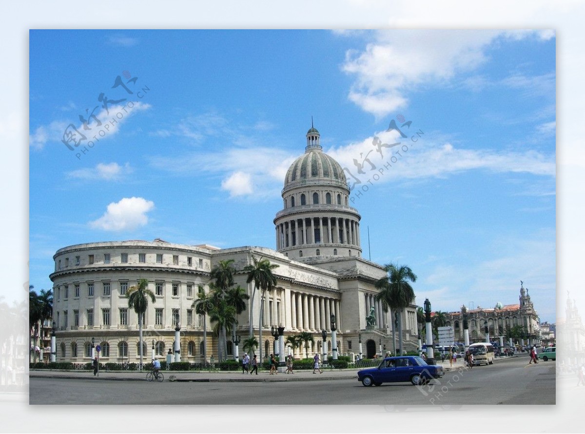 古巴城市风景图片