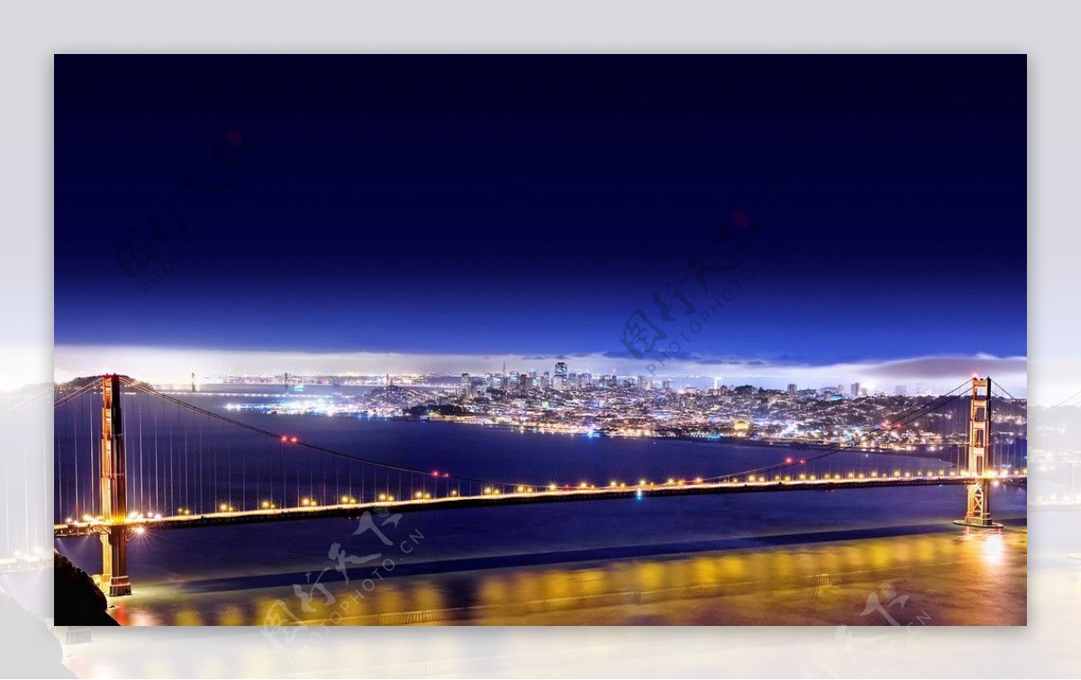 夜景大桥图片