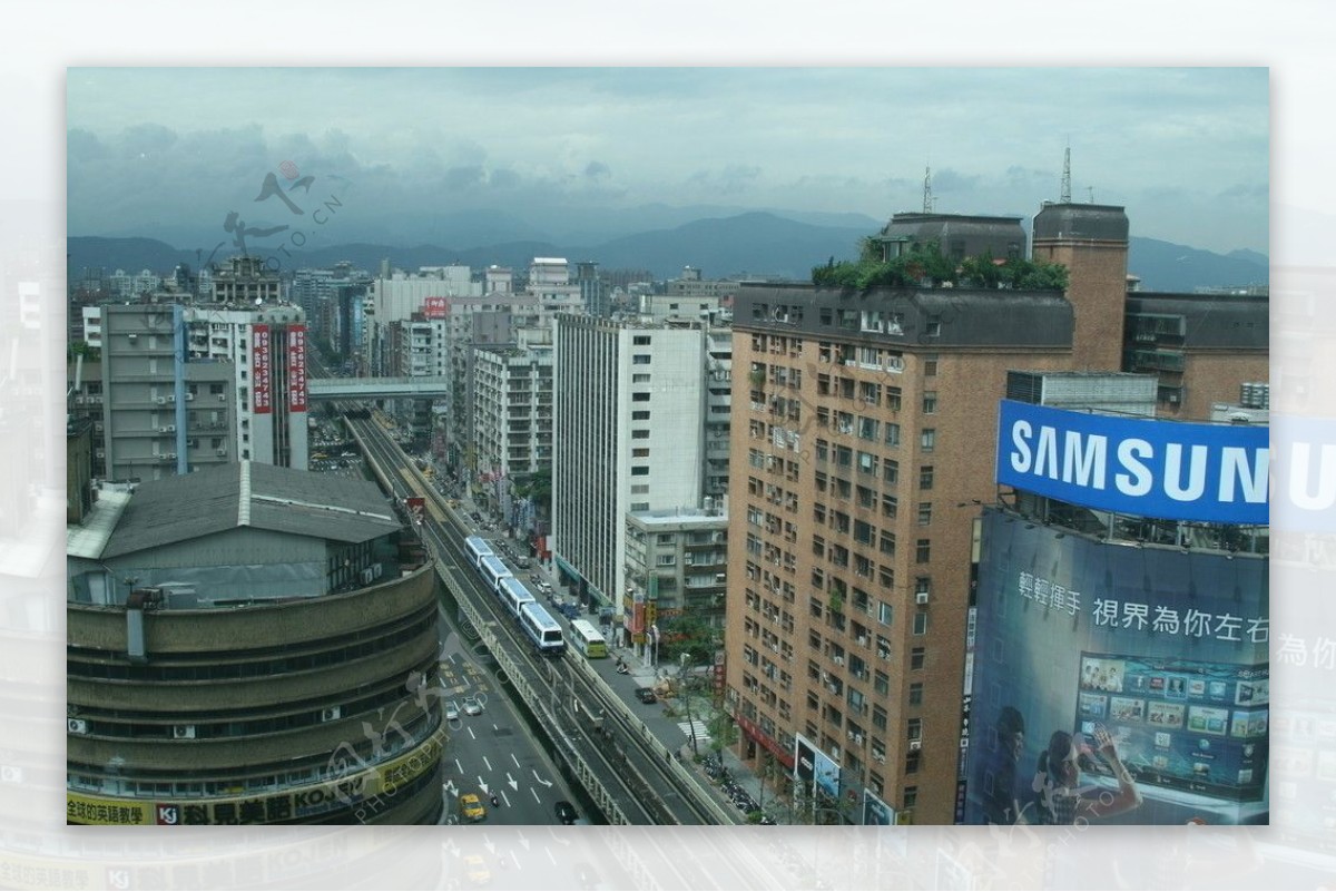 台北SOGO窗外街景图片