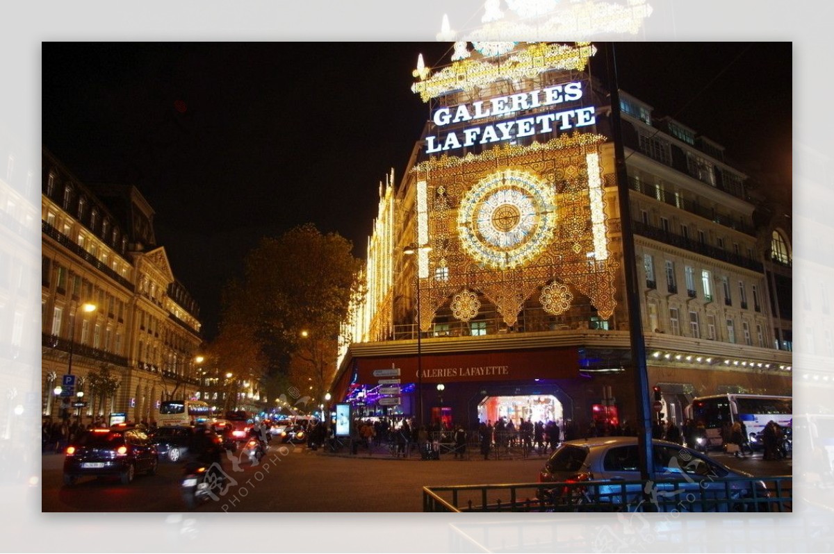 夜巴黎图片