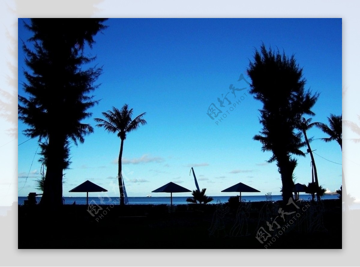 塞班岛风光清晨海边图片