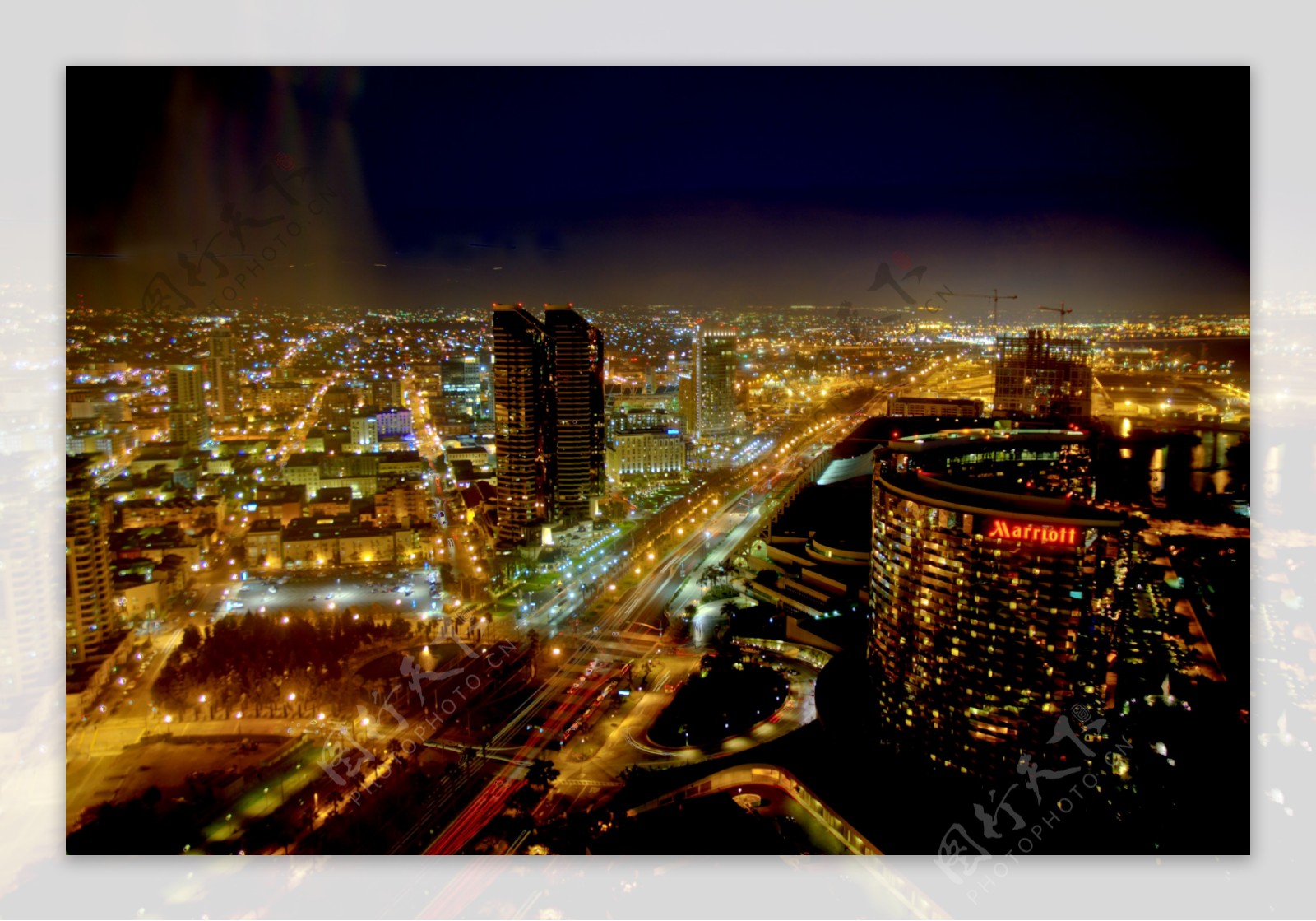 美国圣地亚哥夜景图片