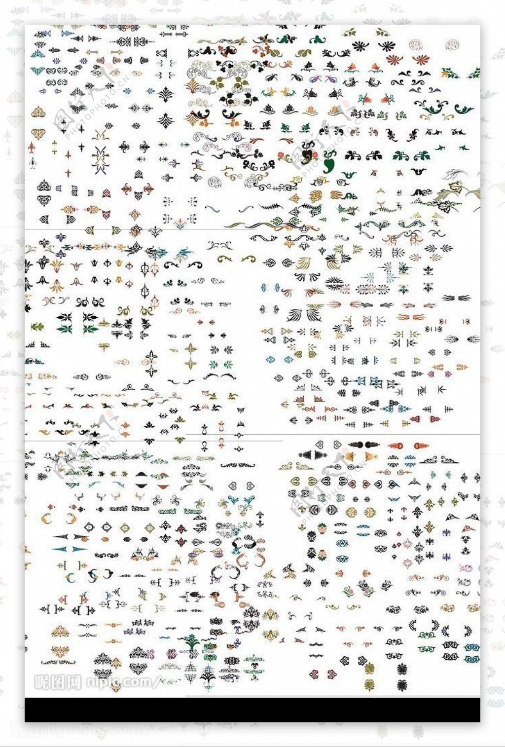 上千个经典矢量欧式花纹符号CDR9.0格式图片