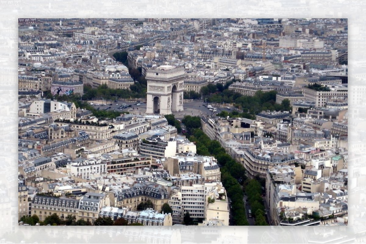 巴黎俯瞰巴黎城市美景图片
