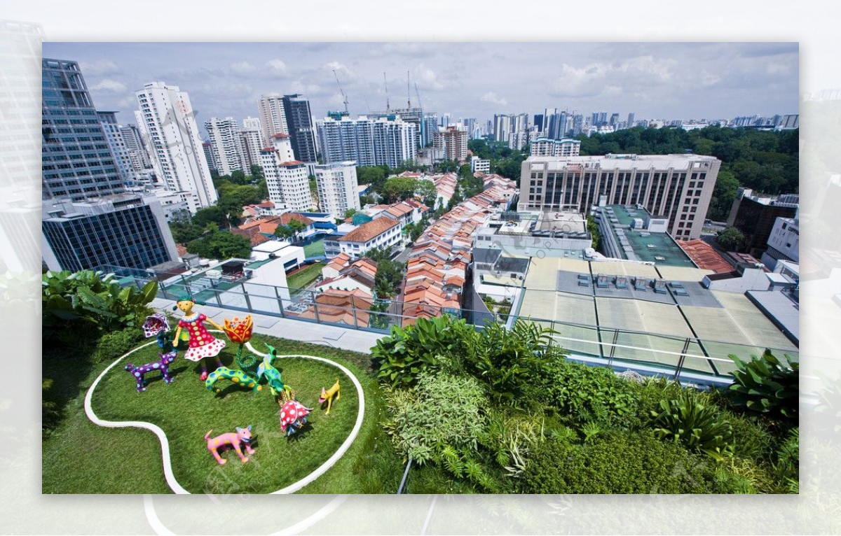 新加坡乌节路上的大楼屋顶花园图片