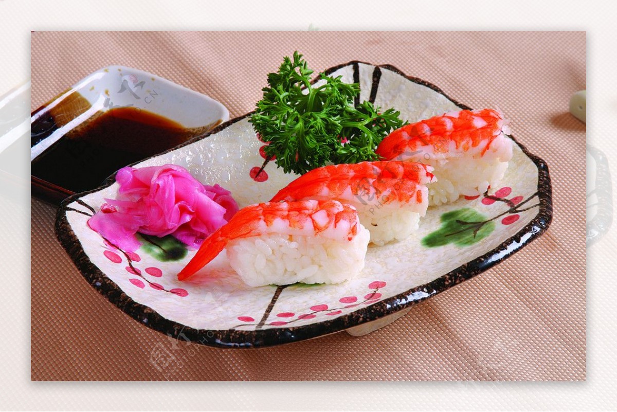 红虾肉寿司图片