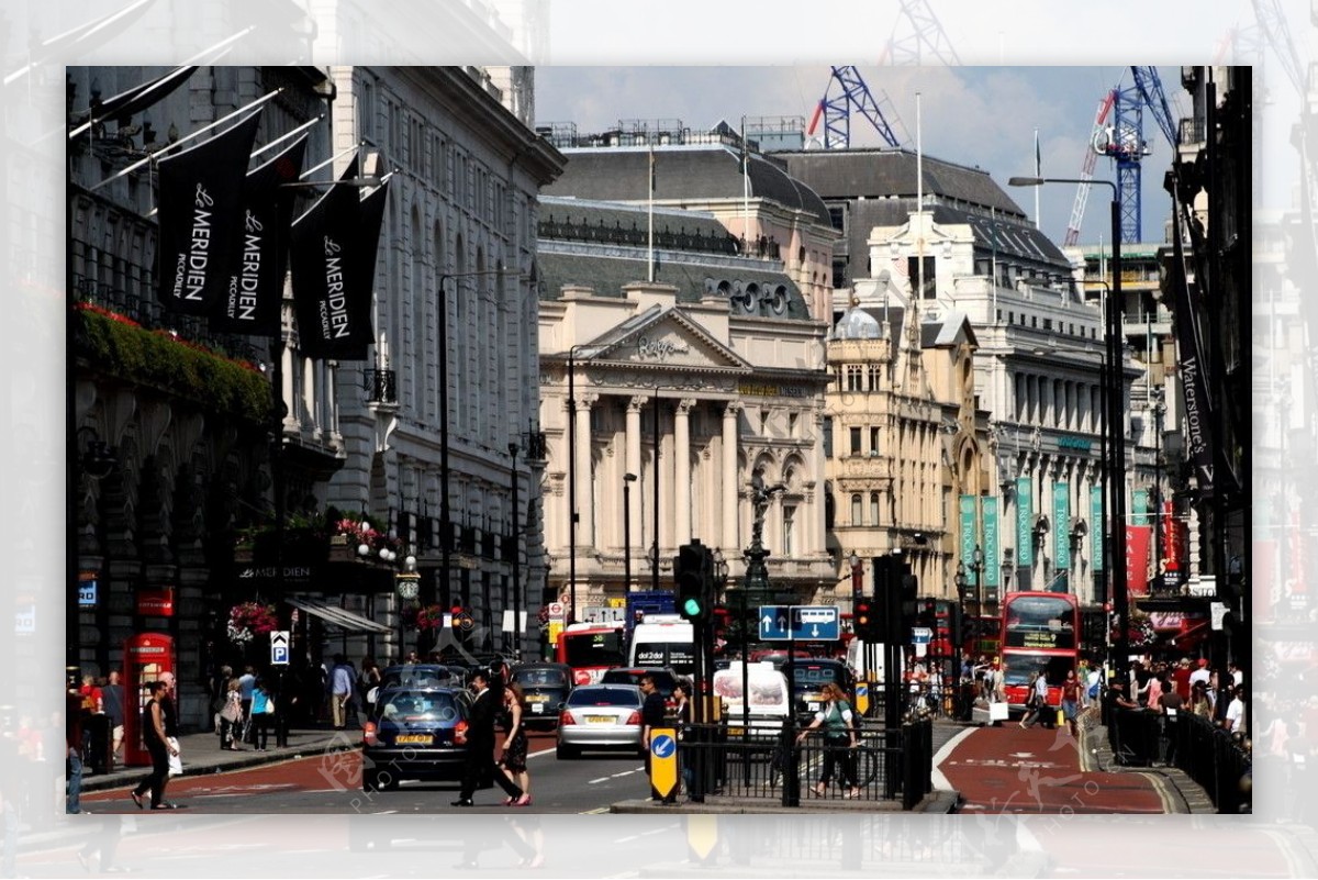 英国伦敦闹市区街景图片