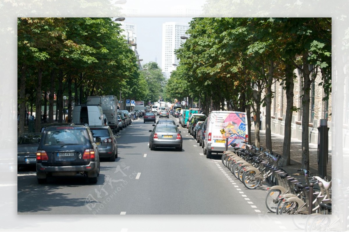 巴黎巴黎部分道路的景象图片