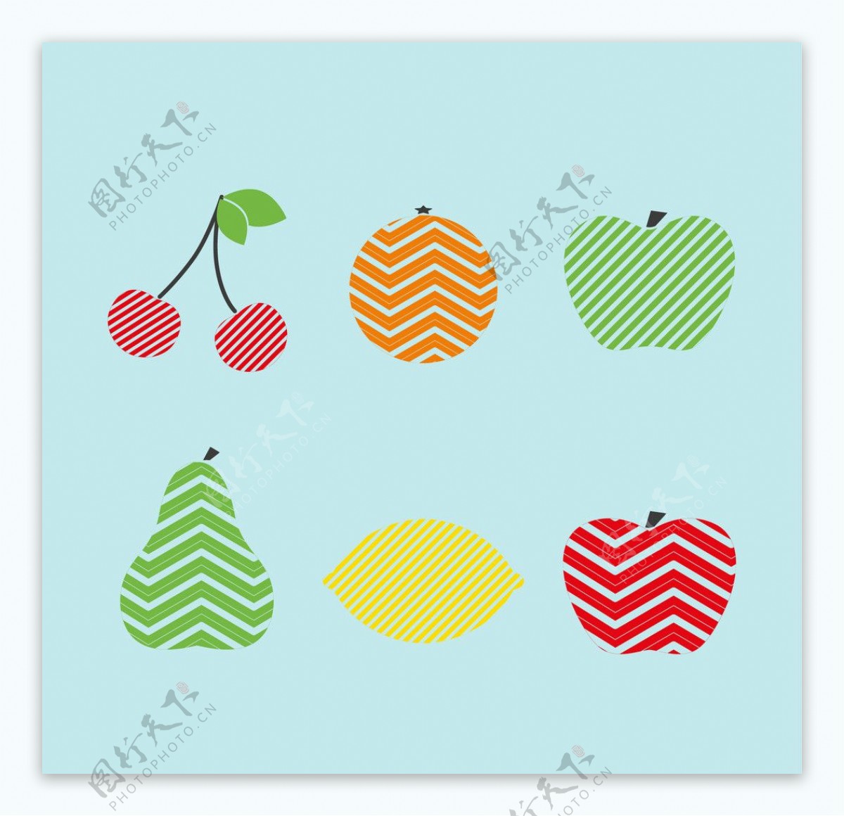 矢量标志水果模板集图片