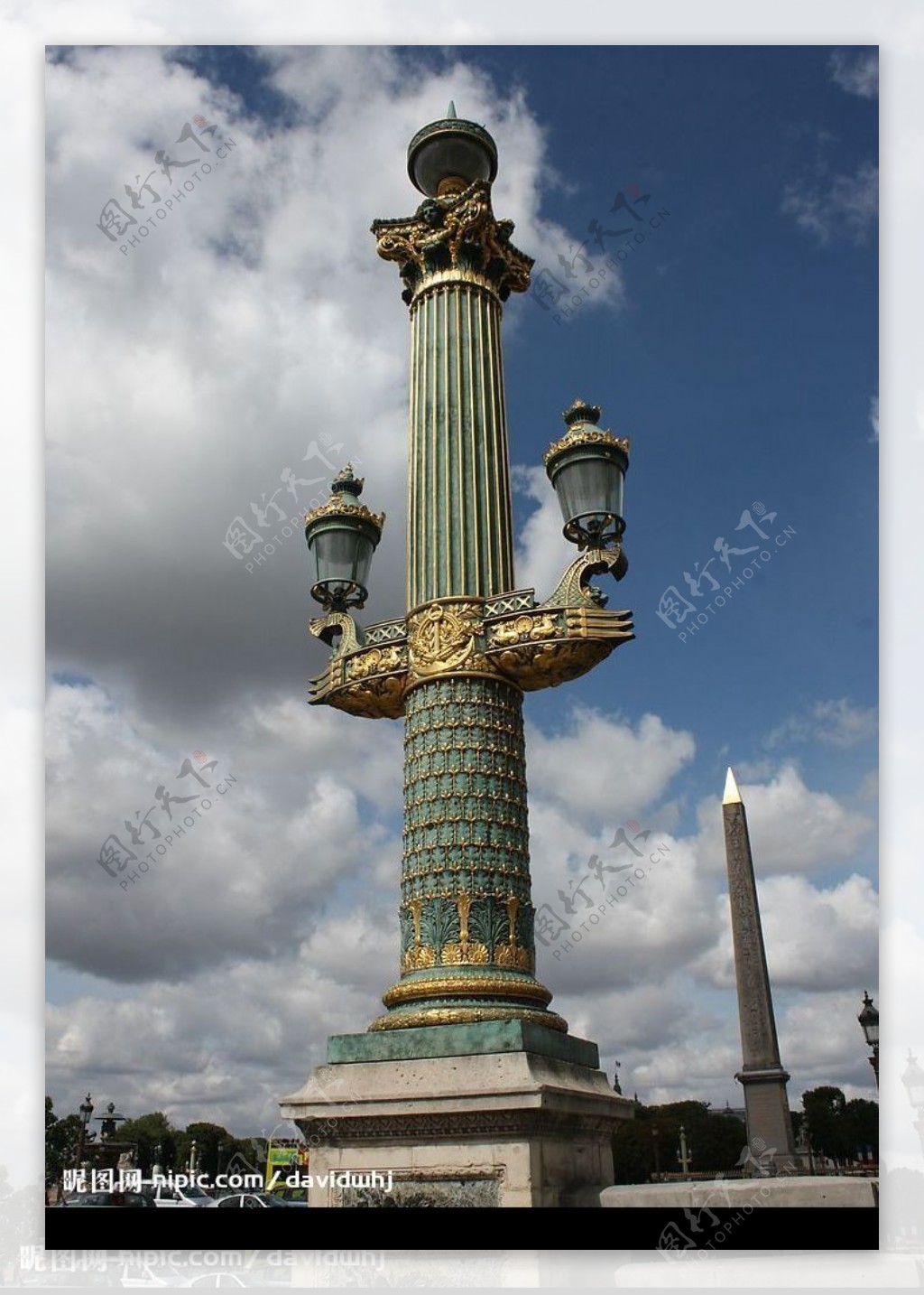 协和广场的古灯柱图片