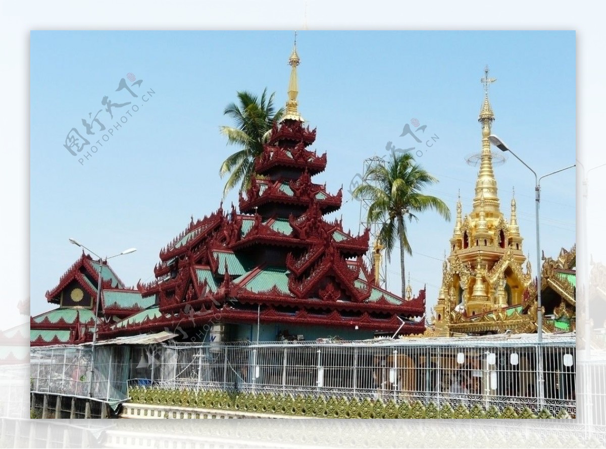 缅甸仰光耶勒水中塔图片