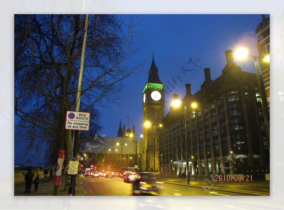 伦敦街头大本钟图片