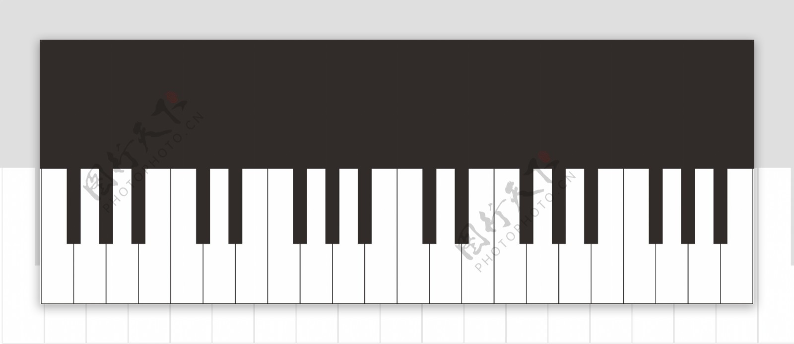 钢琴键盘AI失量图片