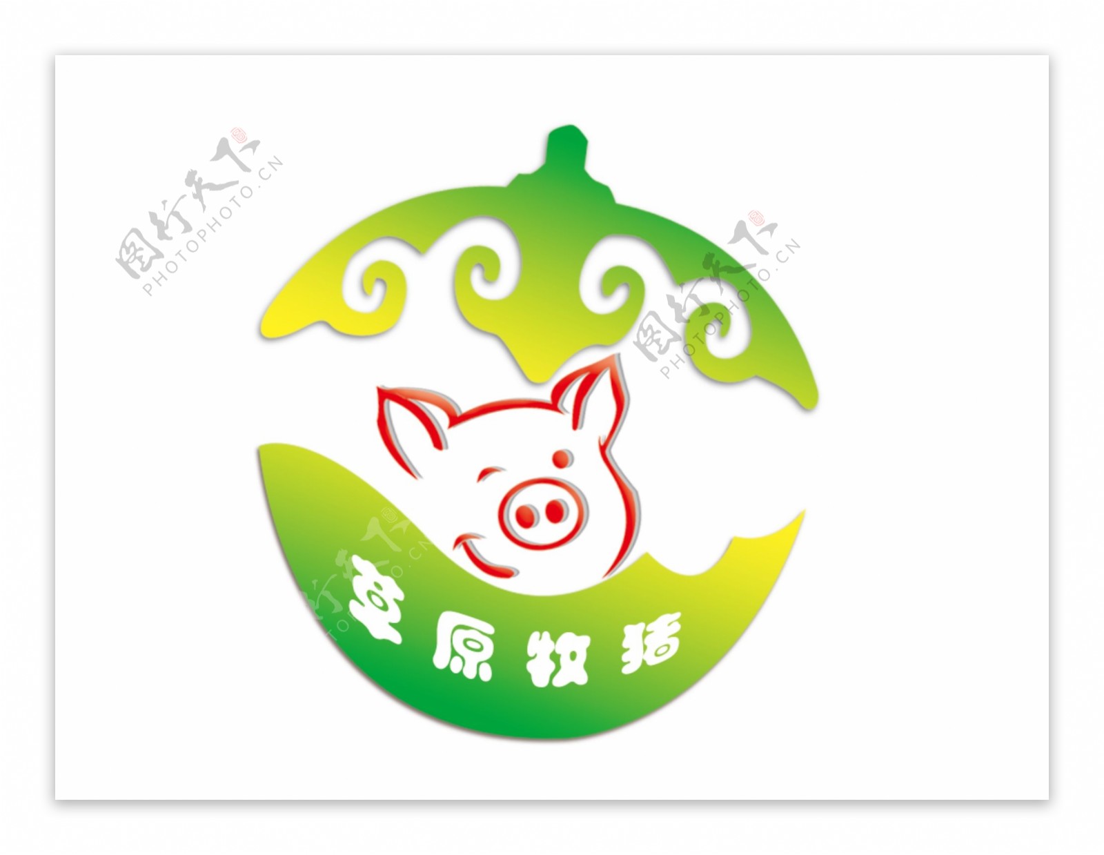 草原牧猪logo图片