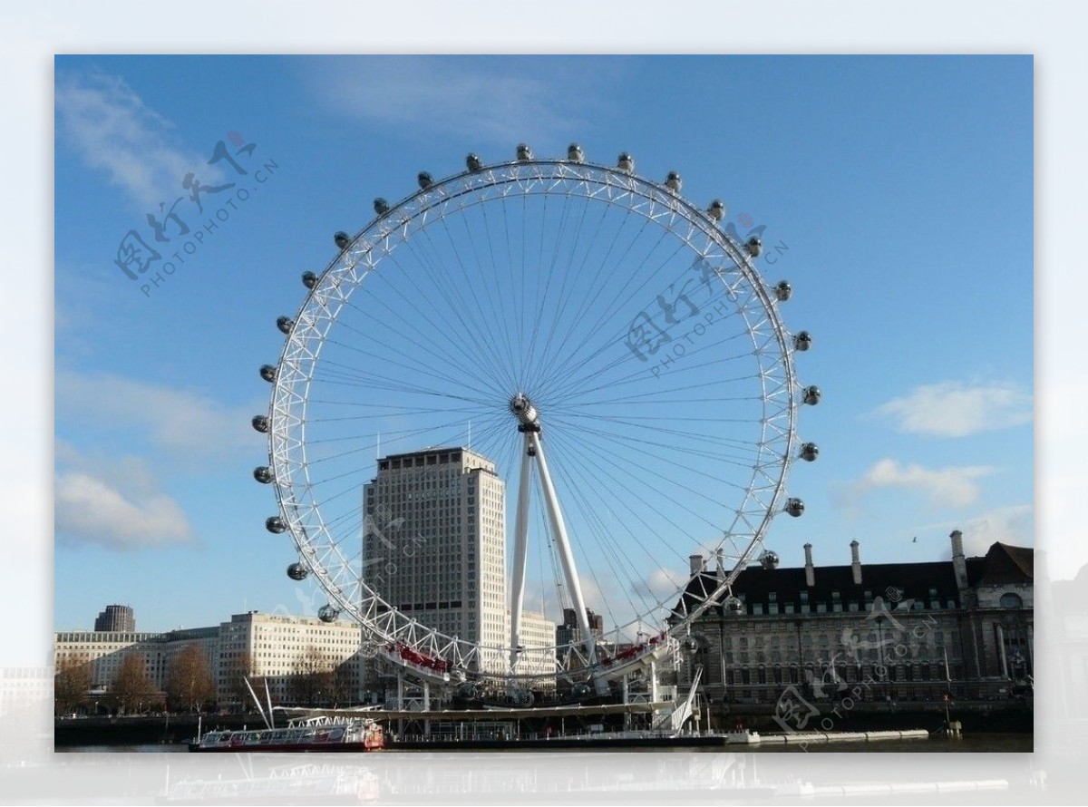 伦敦泰晤士河摩天轮图片