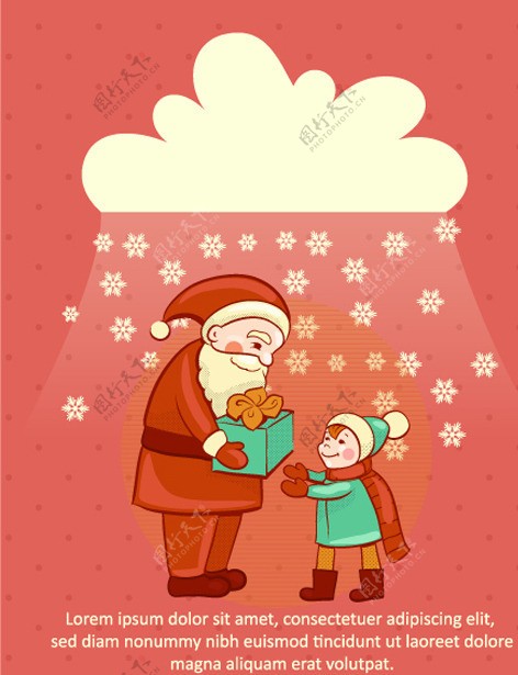 圣诞背景圣诞节插画图片