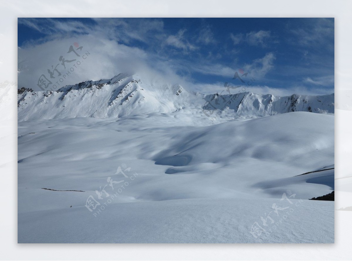 雪地飘雪图片