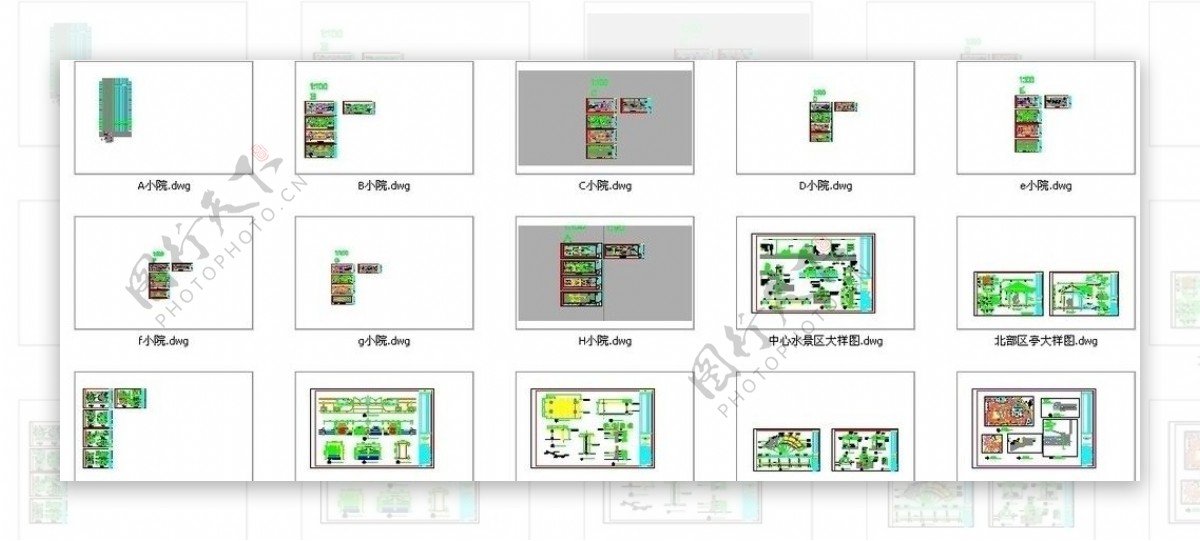 杭州风华苑景观设计方案全套CAD施工图图片