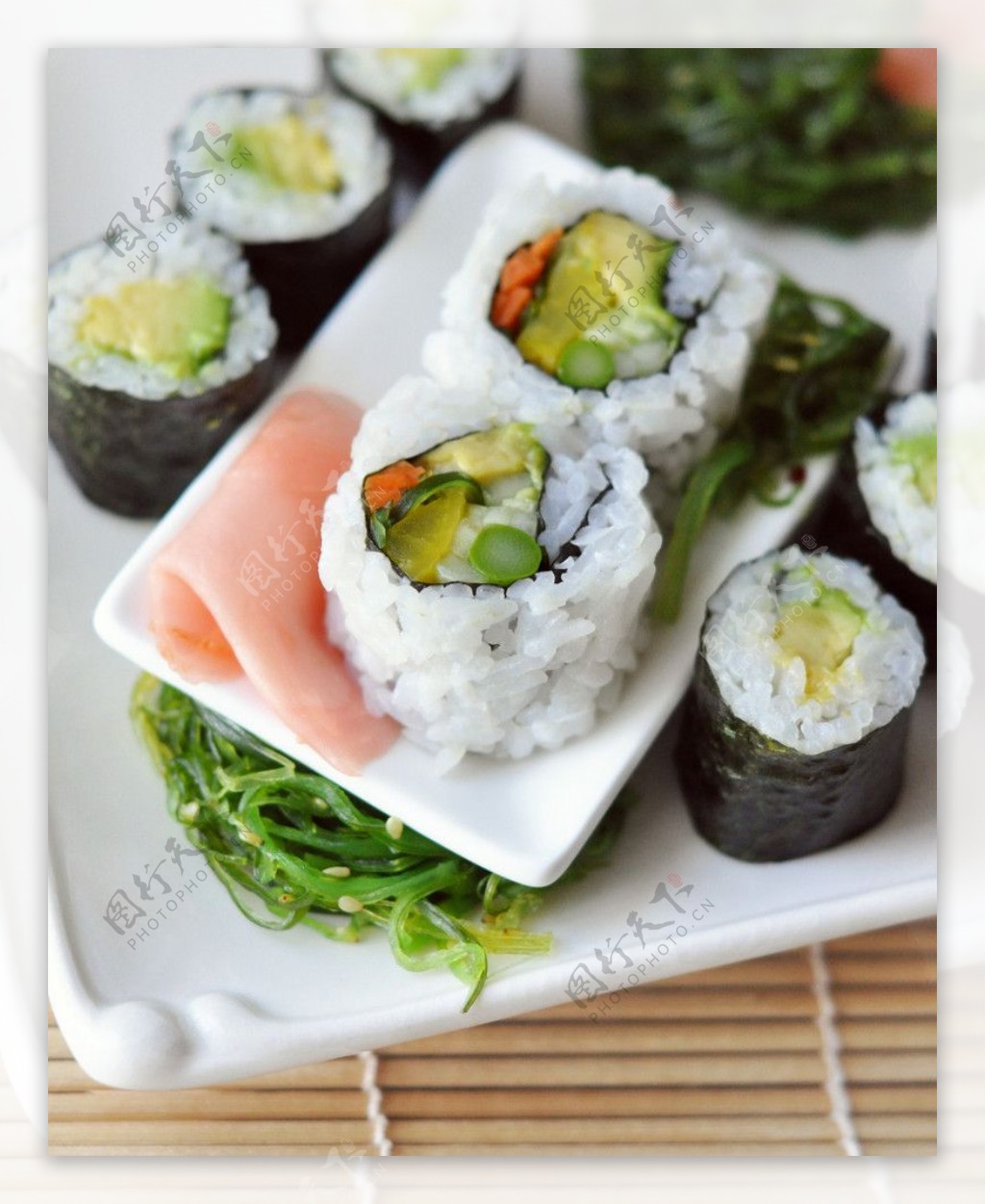 蔬菜寿司图片