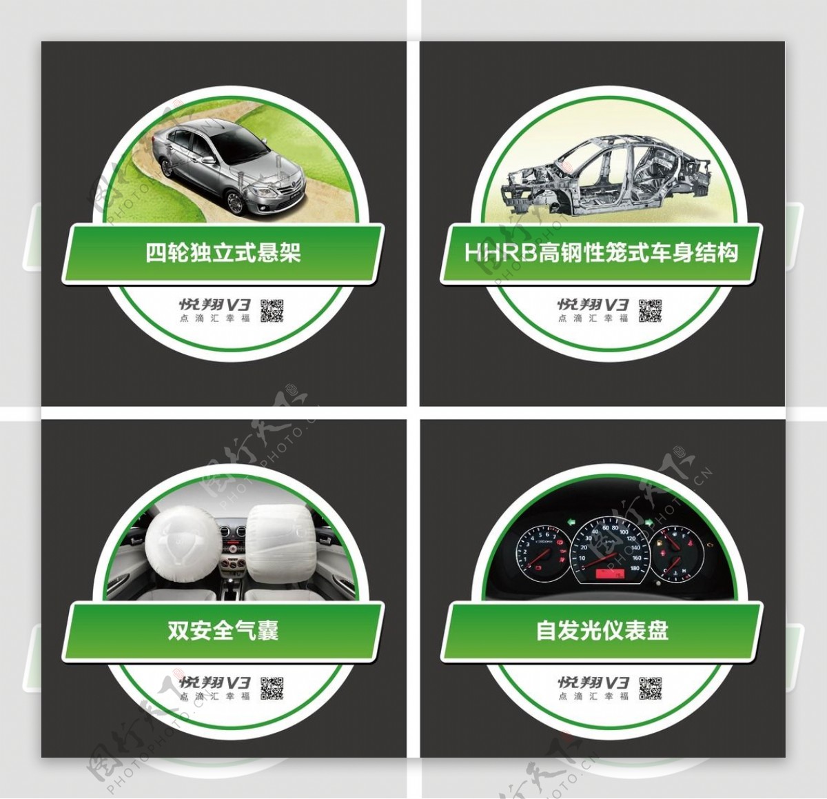 长安悦翔V3卖点磁性车贴图片