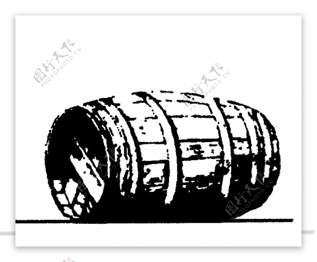 葡萄酒橡木桶矢量图图片