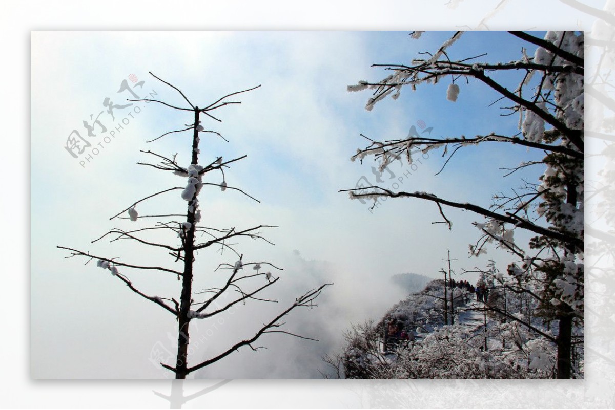 雪景峨眉山图片