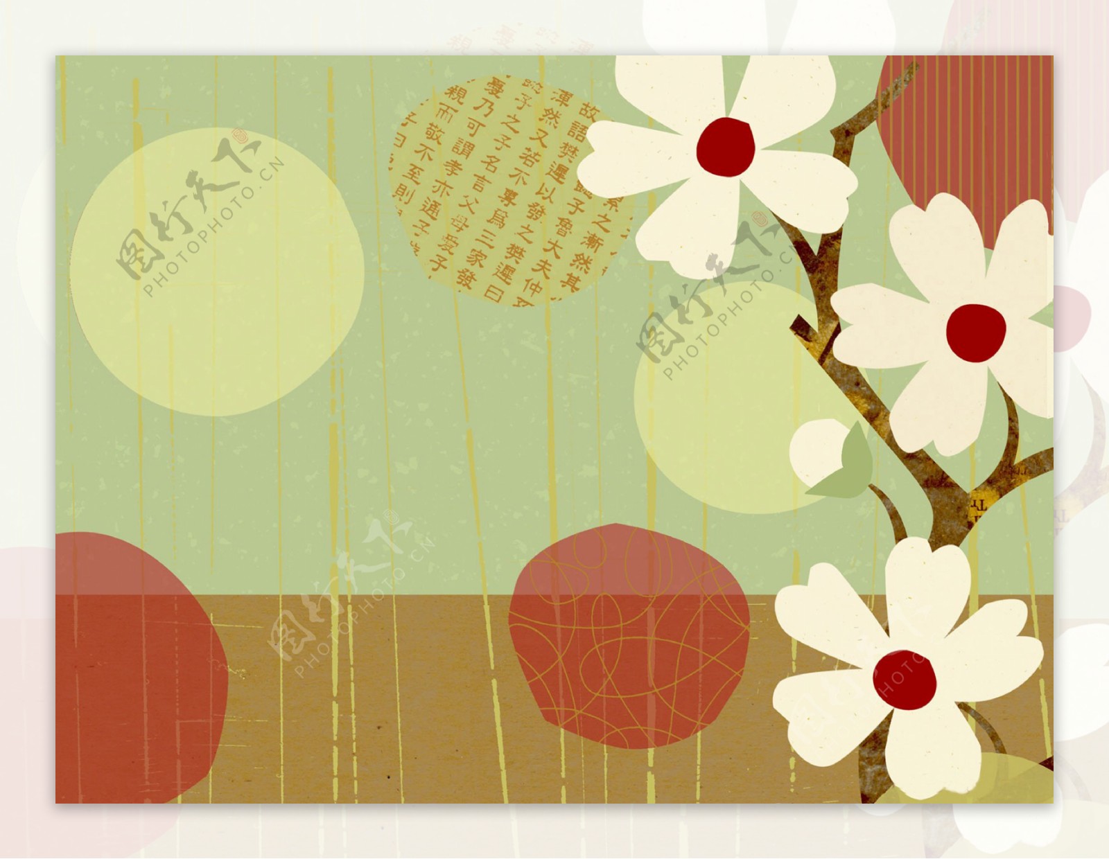 花卉图案设计日本樱花图片
