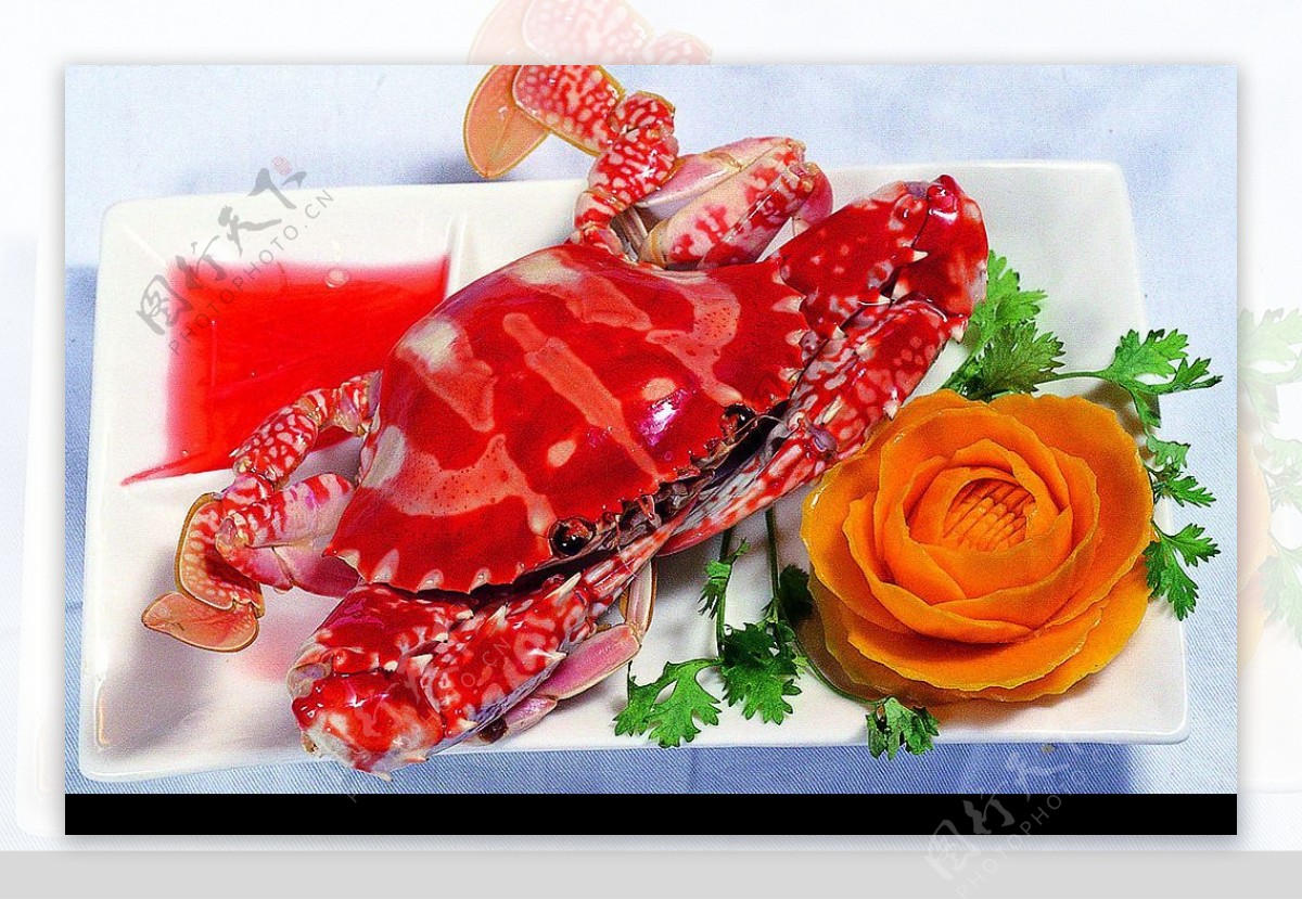 大红蟹花蟹原创摄影图片