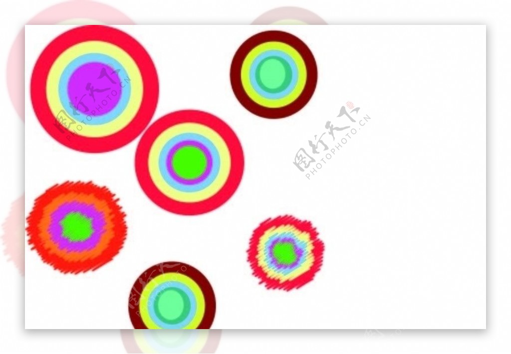 彩色圆圈素材图片