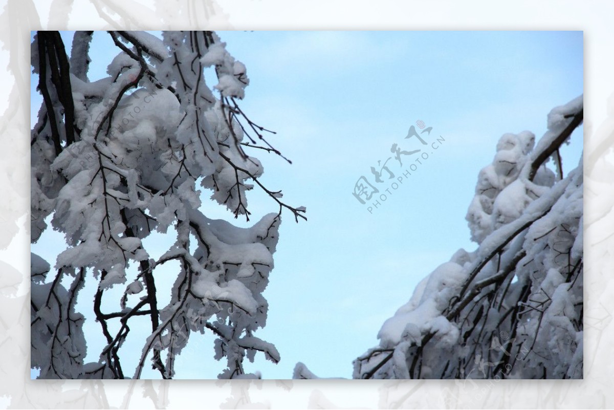 雪景峨眉山图片