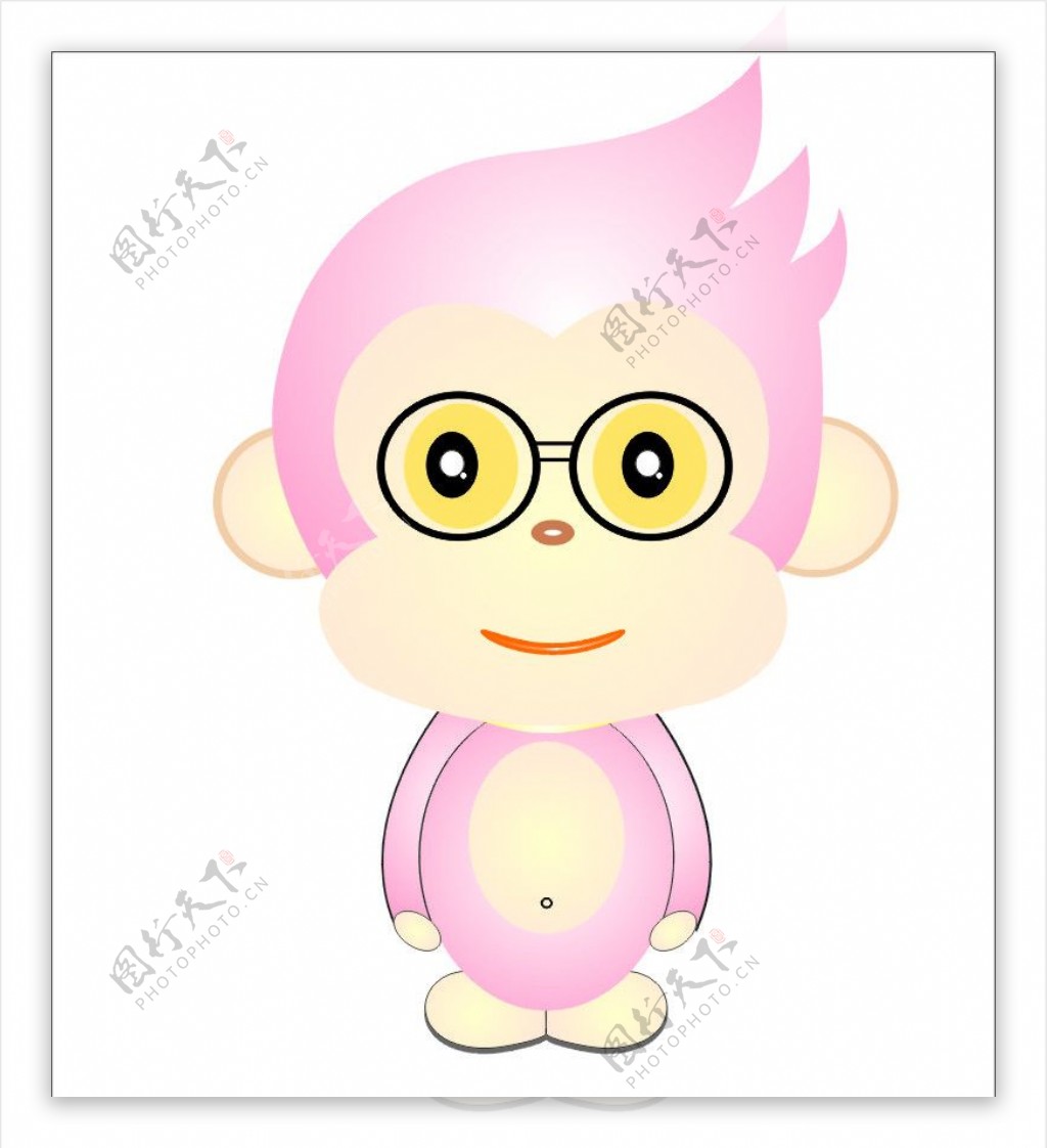粉红色猴子图片